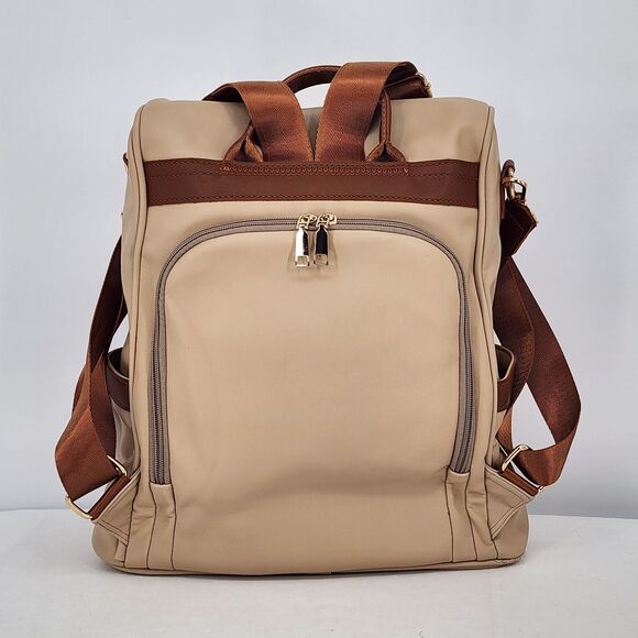 Cheruty Anti-Theft Tan Faux Leather Convertible Backpack - Picture 6 of 12